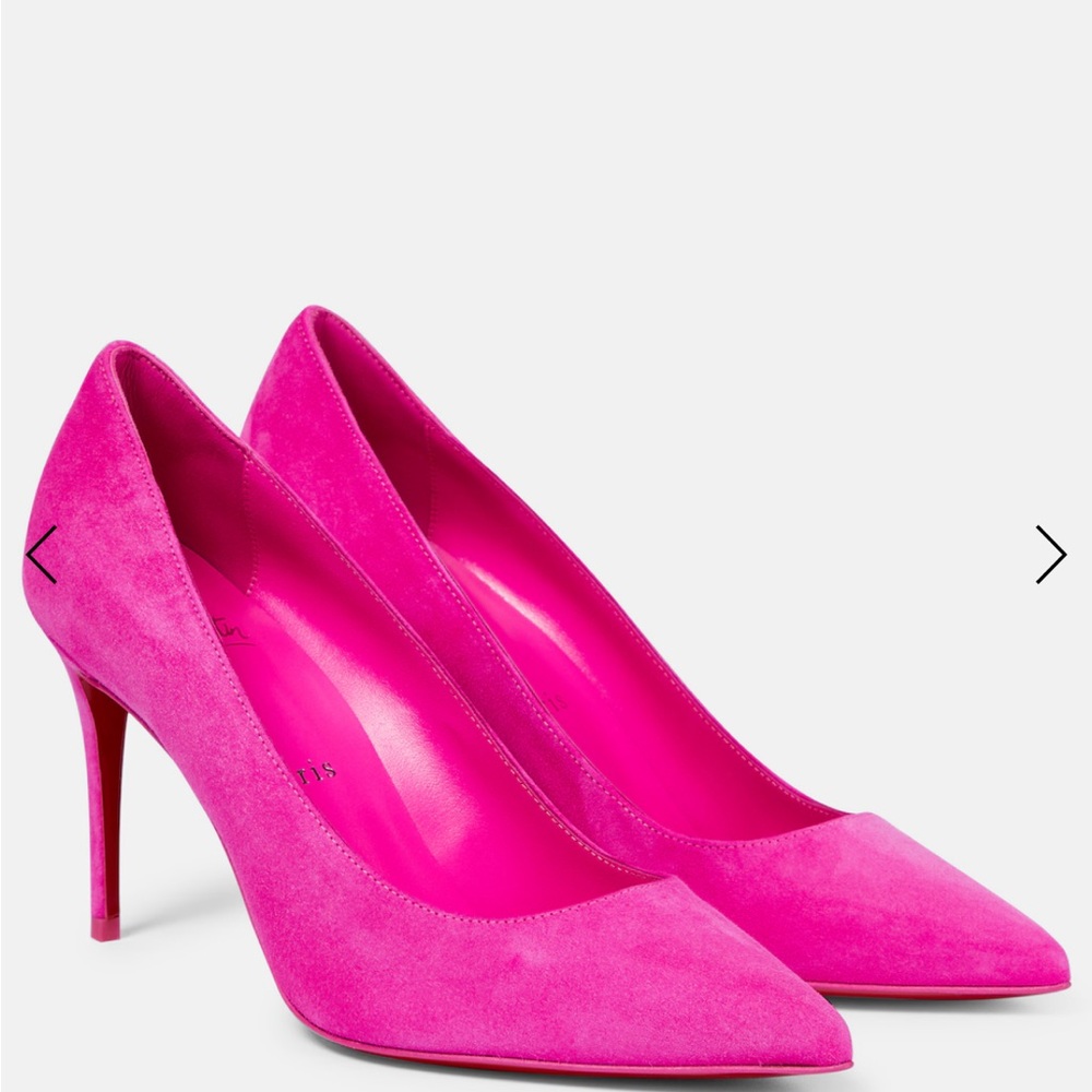 Christian Louboutin Pink Kate 85 Heels with Shoe Bags & Box